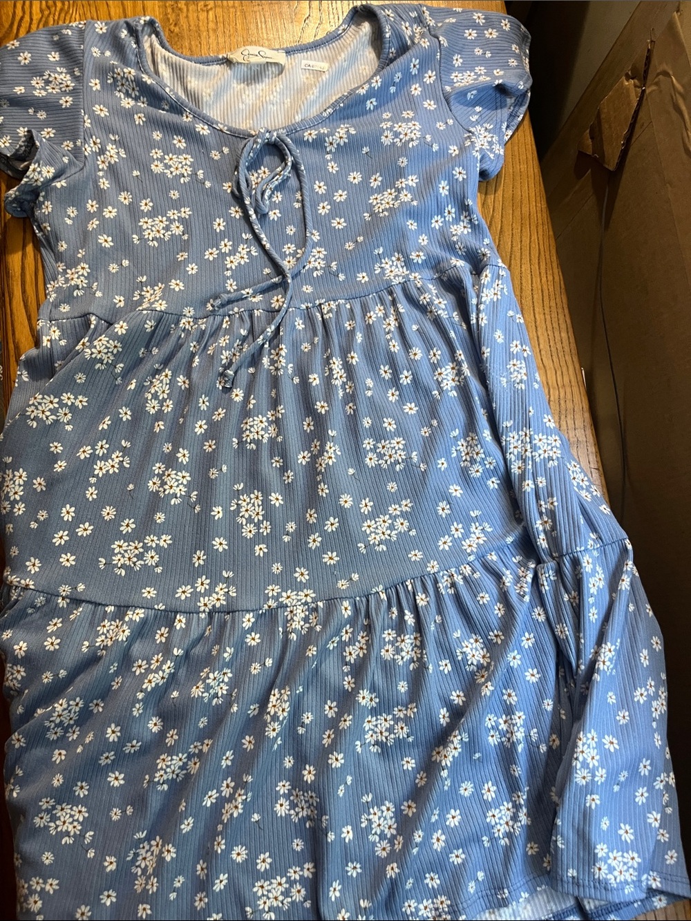 Jessica Simpson Light Blue Striped Dress
